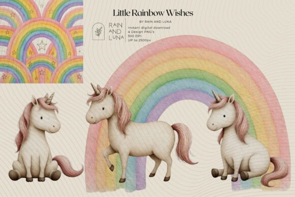 Bringing Gentle Magic to Life with Pastel Unicorn Clipart