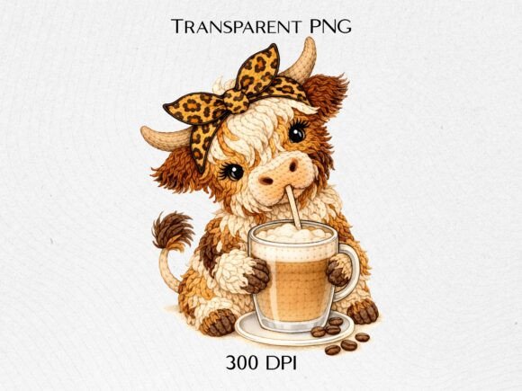 Cute Cow Coffee PNG: A Cozy Design for Modern Creatives