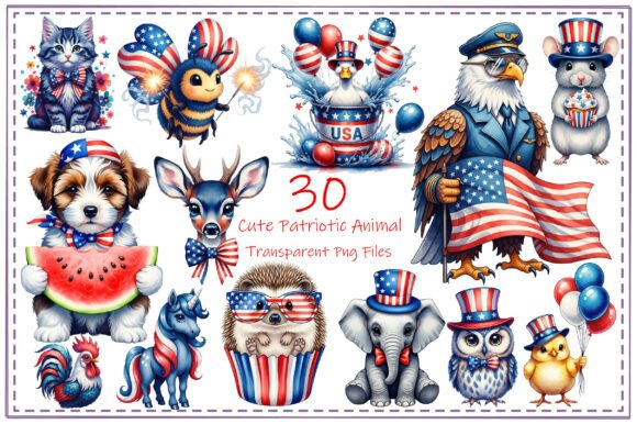 Designing with Heart: Making the Most of a Cute Patriotic Animal Clipart Bundle