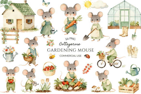 Embracing the Whimsy: A Guide to Using Cottagecore Gardening Mouse Clipart in Modern DIY Projects