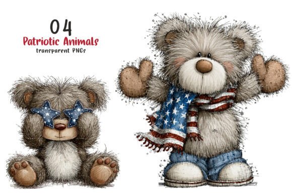 Enhancing Creative Projects with Patriotic Animals Clipart PNG