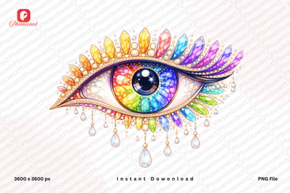 Evaluating the Rainbow Rhinestone Crystal Eye PNG for Mystical Design Projects