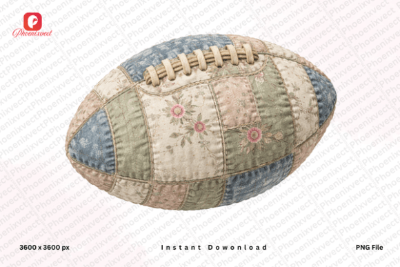Evaluating the Vintage Patchwork Football PNG for Creative Projects