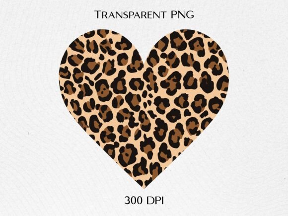 Leopard Heart PNG for Bold Fashion Designs