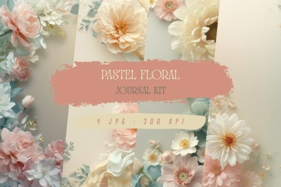 Pastel Floral Journal Kit & Wallpaper