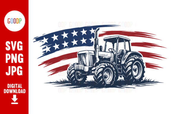 Patriotic American Farm Tractor SVG Design Guide