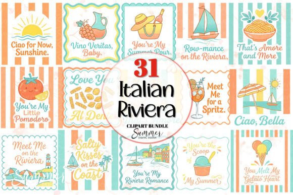 Spritz & Gelato: Italian Riviera Clipart Bundle