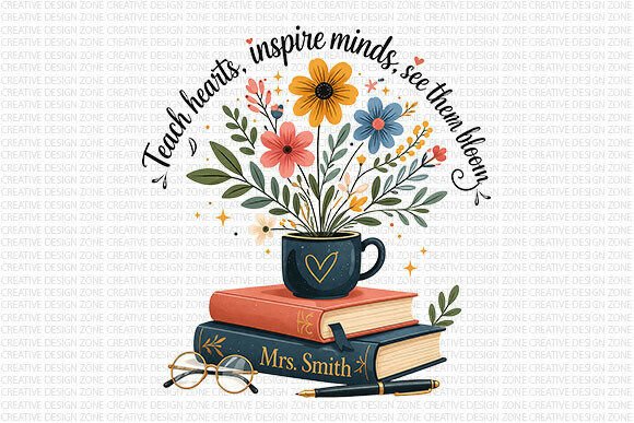 Teach Inspire Grow Teacher PNG: Elevating Educator Appreciation Through Digital Design