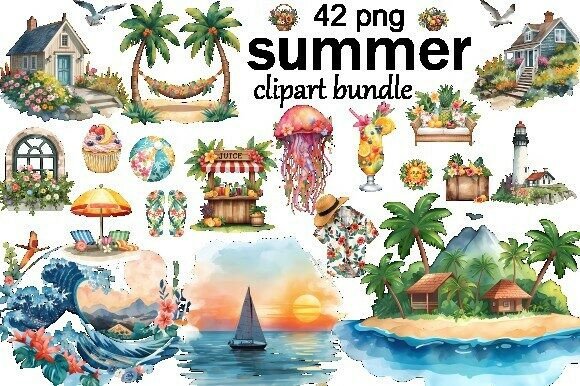 Unlocking Summer Creativity: A Guide to Using Watercolor Tropical Clipart for Design and Business