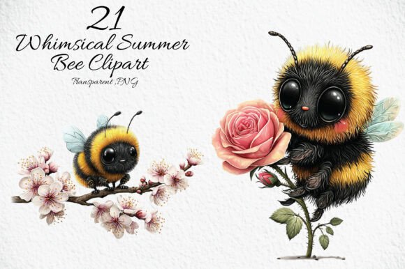 Whimsical Summer Bee Clipart Ideas